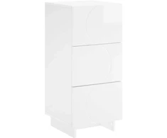 Komoda Itin blizgi balta 33,5 x 34,5 x 75 cm Apdirbta mediena