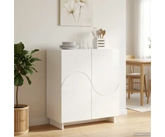 Komoda Itin blizgi balta 67 x 34.5 x 75 cm Apdorota mediena