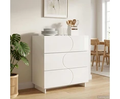 Komoda Itin blizgi balta 70 x 38 x 75 cm Apdirbta mediena