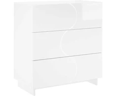 Komoda Itin blizgi balta 70 x 38 x 75 cm Apdirbta mediena