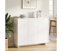 Komoda Itin blizgi balta 85,5 x 31 x 75 cm Apdirbta mediena