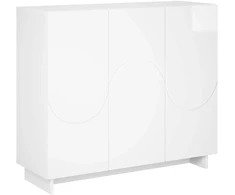 Komoda Itin blizgi balta 85,5 x 31 x 75 cm Apdirbta mediena