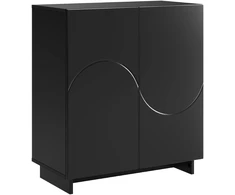 Komoda Juoda 67 x 34.5 x 75 cm Apdorota mediena