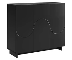 Komoda Juoda 85,5 x 31 x 75 cm Apdirbta mediena