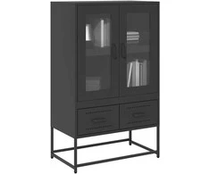 Komoda, juodos, 68x39x111,5 cm, plienas