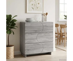 Komoda Pilka Sonoma 70 x 38 x 75 cm Apdirbta mediena