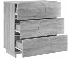 Komoda Pilka Sonoma 70 x 38 x 75 cm Apdirbta mediena