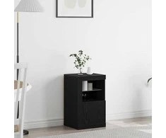 LED Bufetas Juodas ąžuolas 41 x 37 x 67 cm Apdirbta mediena