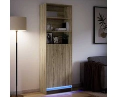 Komoda su LED, sonoma ąžuolo, 69x32,5x200cm, apdirbta mediena