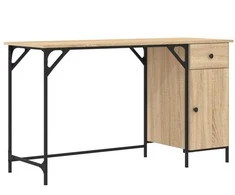 Kompiuterio stalas, ąžuolo, 131x48x75cm, apdirbta mediena