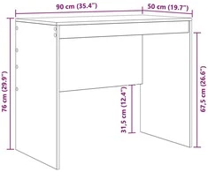 Stalas Balta 90 x 50 x 76 cm