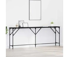 Konsolinis stalas juoda ąžuolo 200 x 29 x 75 cm