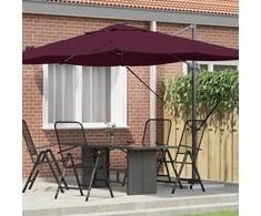 Skėtis nuo saulės Bordo raudona 351 x 250 x 260 cm