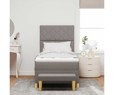 Kiemas lova su pagalve Tortora 190 x 90 cm audinys