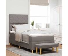 Kiemas lova su pagalve Tortora 190 x 90 cm audinys