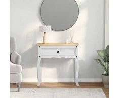 Konsolės stalas Balta 73 x 35 x 73 cm Kietos pušies mediena
