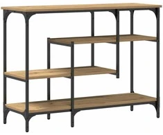 Konsolinis stalas su lentyna artisano ąžuolo 100 x 35 x 75 cm