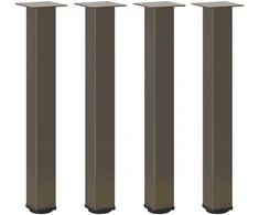 Konsolinio stalo kojos, 4 vnt., natūralus plienas, 72-74 cm, plienas