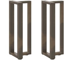 Konsolinio staliuko kojelės, T formos, 2 vnt., juodos, 25x28x(72-73) cm, plienas