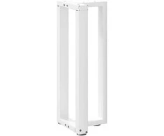 Konsolinio staliuko kojelės, T formos, 2 vnt., baltos, 25x28x(72-73) cm, plienas