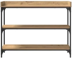 Konsolinis stalas su lentyna artisano ąžuolo 100 x 30 x 80 cm