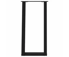 Konsolinio staliuko kojelės, U formos, 2 vnt., juodos, 38x(72-73) cm, plienas