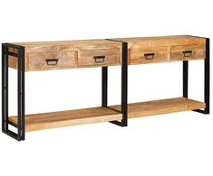 Konsoliniai staliukai 2 vnt. Ruda 200 x 33 x 75 cm