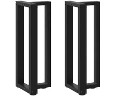 konsolės stalo kojos, T formos, 2 vnt., juoda, 20x28x(72-73)cm