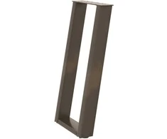 Konsolinio stalo kojelės, U formos, 2 vnt., natūralus plienas, 38x(72-73) cm, plienas