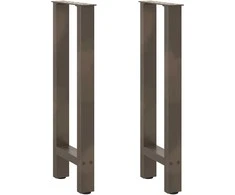 Konsolinio stalo kojos, 2 vnt., 28 x (72-73) cm, natūralus plienas