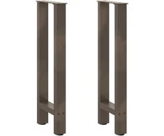 Konsolinio stalo kojos, 2 vnt., 38x(72-73) cm, natūralus plienas