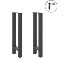 Kavos staliuko kojelės, antracito, 2 vnt., 28x(72-73)cm