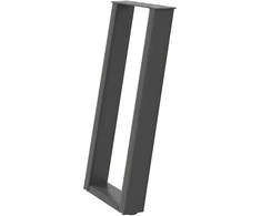 Konsolinio stalo kojos, U formos, 2 vnt., antracito spalvos, 38x(72-73) cm, plienas