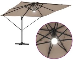 Roma Parasol Taupe 286 x 284 x 270 cm Aliuminis ir poliesteris