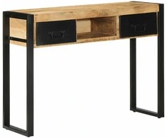 konsolinis stalas 100x35x75 cm Tvirtas neapdorotas medis Mango