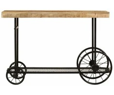 konsolinis stalas 112x36x76 cm medžio masyvo mango ir geležies