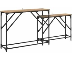 Konsolinis stalas 2 pcs Amatininkų ąžuolas 100 x 28 x 75 cm