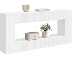 Konsolinis stalas Baltas 155 x 29 x 74 cm Dirbtinė mediena