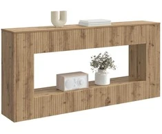 Konsolinis stalas Dryžuotas Amatinė Ąžuolas 155 x 29 x 74 cm