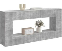 Konsolinis stalas Dryžuotas Betono Pilka 155 x 29 x 74 cm
