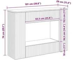 Konsolinis stalas Betono Pilka 101 x 29 x 74 cm