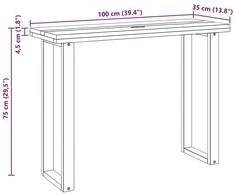 Konsolinis stalas Ruda 100 x 35 x 75 cm Kieto teka medžio