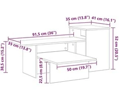 Konsolinis stalas Rūkyta ąžuolas 91,5 x 35 x 38,5 cm