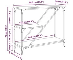Konsolinis stalas Senovinis medis 88,5 x 30 x 75 cm
