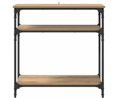 Konsolinis stalas su lentyna Amatininkų ąžuolas 75 x 29 x 75 cm