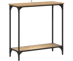 Konsolinis stalas su lentyna artisano ąžuolo 75 x 30.5 x 75 cm