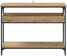 Konsolinis stalas su lentyna artisano ąžuolo 100 x 29 x 75 cm