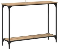 Konsolinis stalas su lentyna artisano ąžuolo 101 x 30.5 x 75 cm