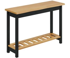 Konsolinis stalas su lentyna EKAI Juoda 112 x 35 x 76 cm