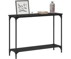 Konsolinis stalas juoda ąžuolo 101 x 30.5 x 75 cm
